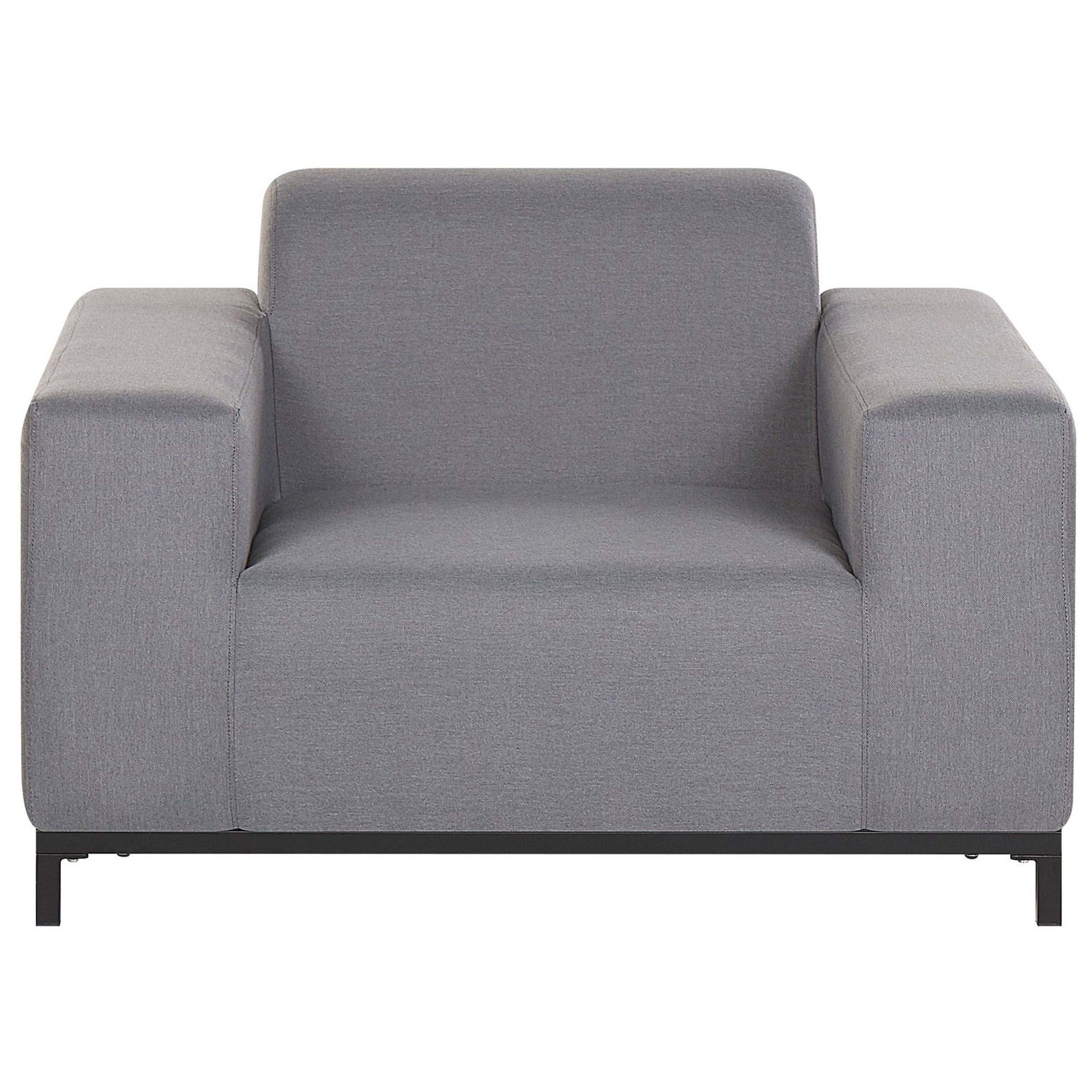 Beliani - Fauteuil Tissu Gris ROVIGO - Beliani - Image 5