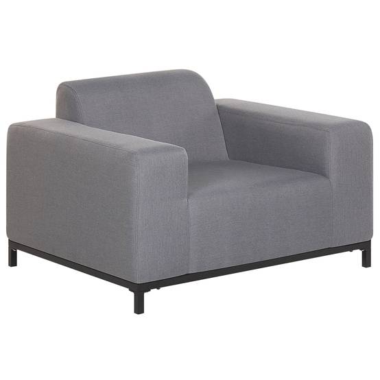 Beliani - Fauteuil Tissu Gris ROVIGO - Beliani - Image 4
