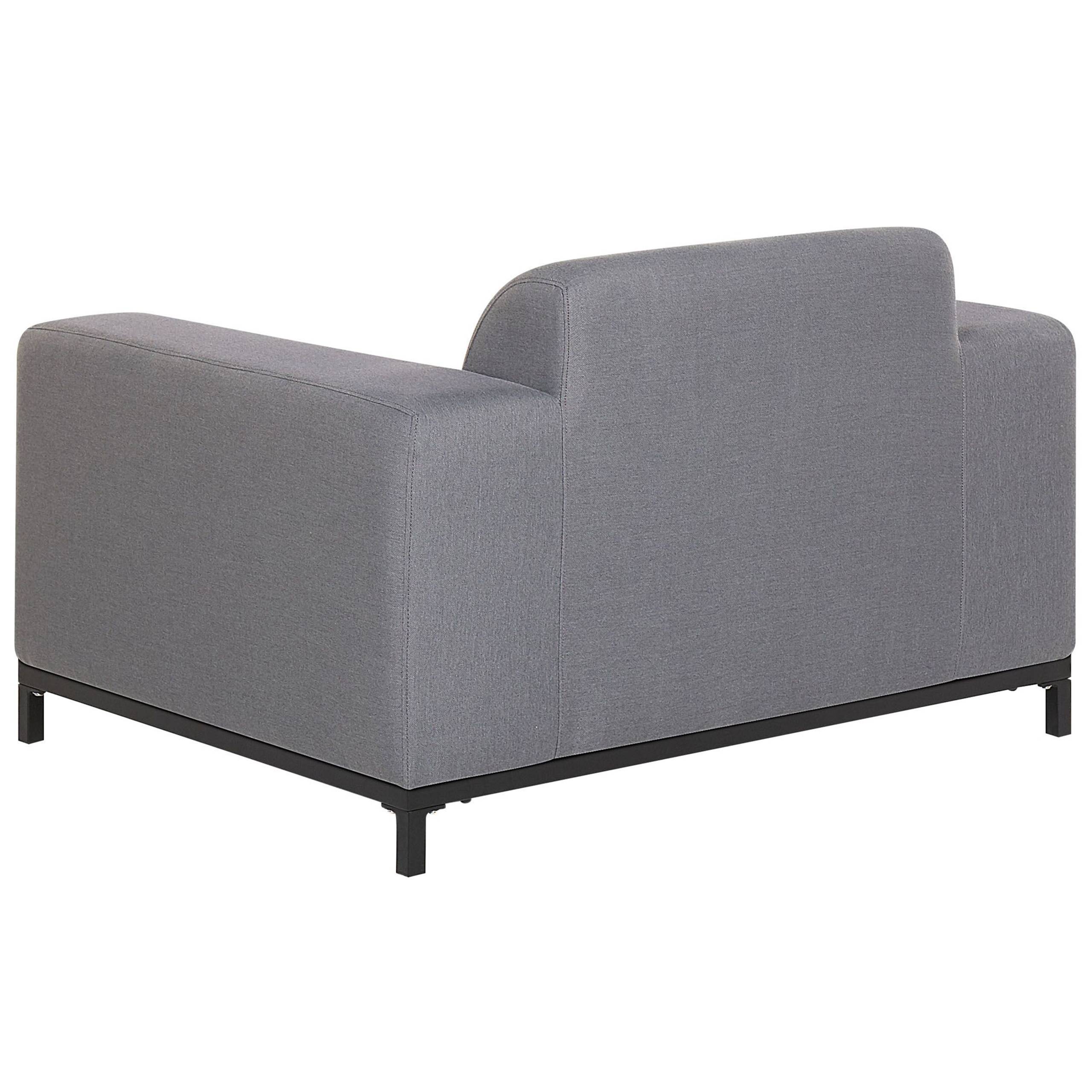 Beliani - Fauteuil Tissu Gris ROVIGO - Beliani - Image 5