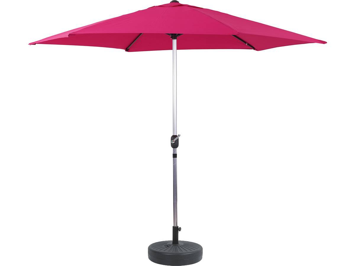 Habitat Et Jardin - Parasol Jardin Droit Alu "sol" - Rond - ø 3m - Rose - Avec Pied à Lester -habitat Et Jardin - Image 1