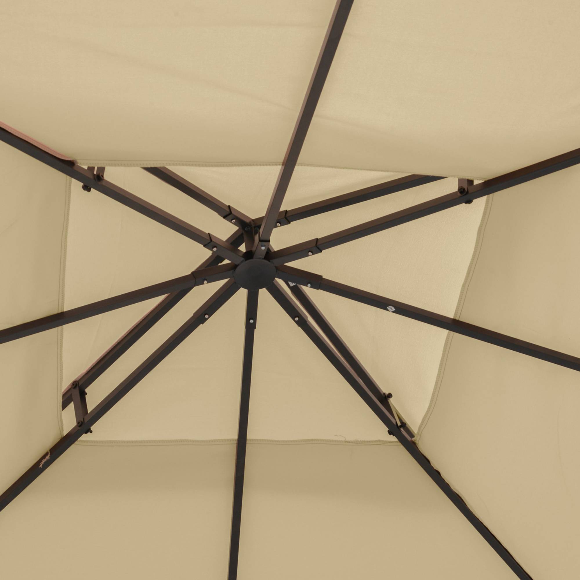 Toit de Remplacement pour pavillon de Jardin Toile de Rechange pour pavillon tonnelle Tente 3 x 3 m Beige - Image 9