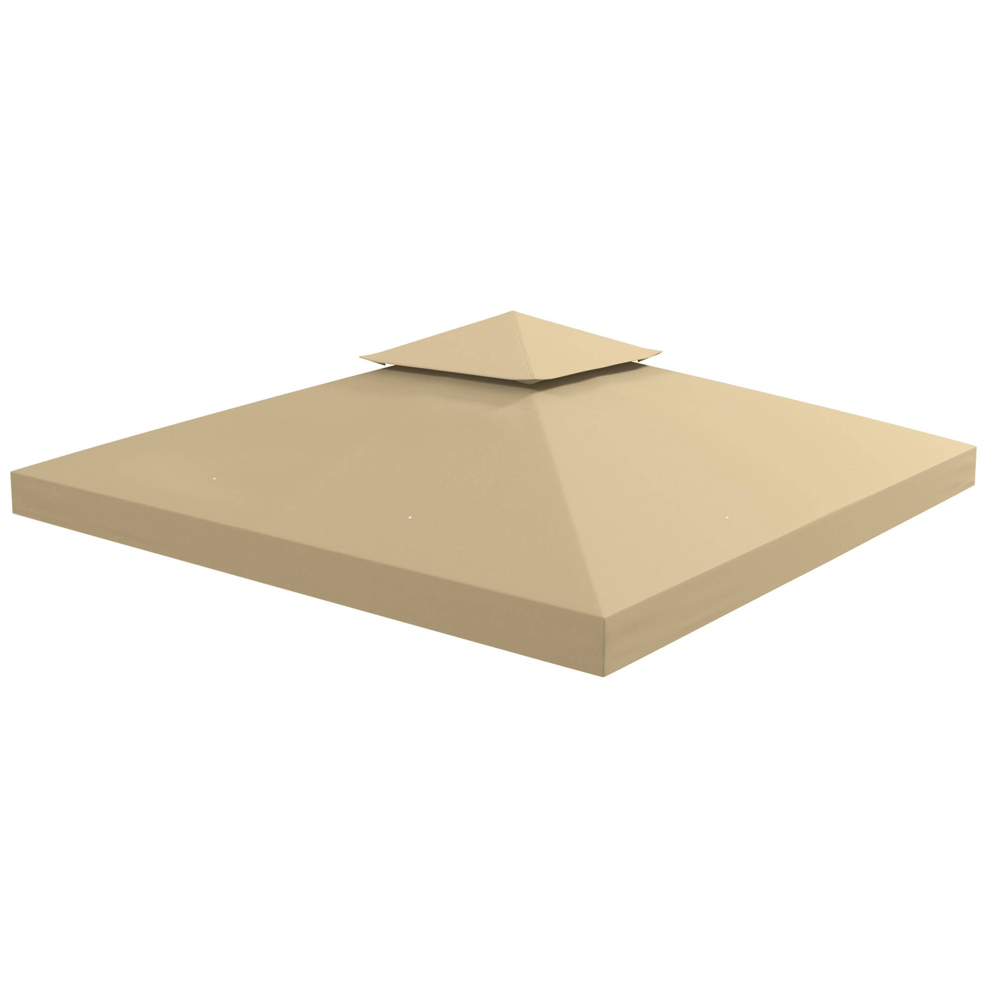 Toit de Remplacement pour pavillon de Jardin Toile de Rechange pour pavillon tonnelle Tente 3 x 3 m Beige - Image 2