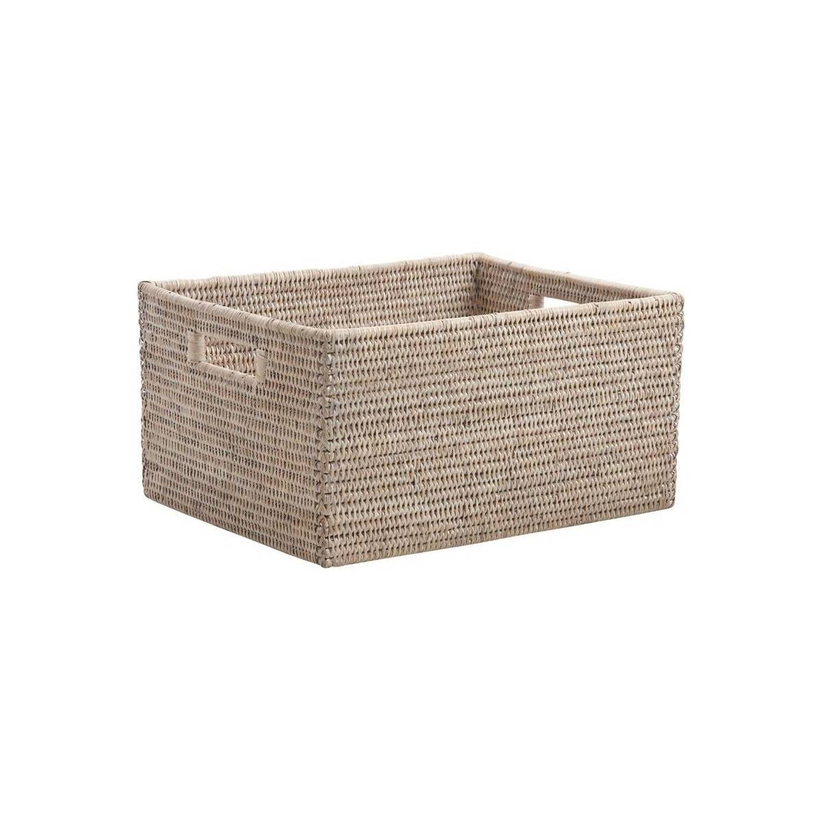 Aubry Gaspard - Corbeille rangement en rotin 38 x 30 x 20 cm - Image 1