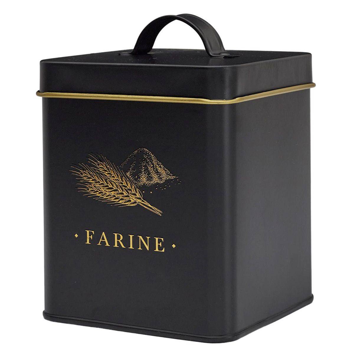 Cook Concept - Boîte à Farine en Métal "Lounge" 19cm Noir - Image 1