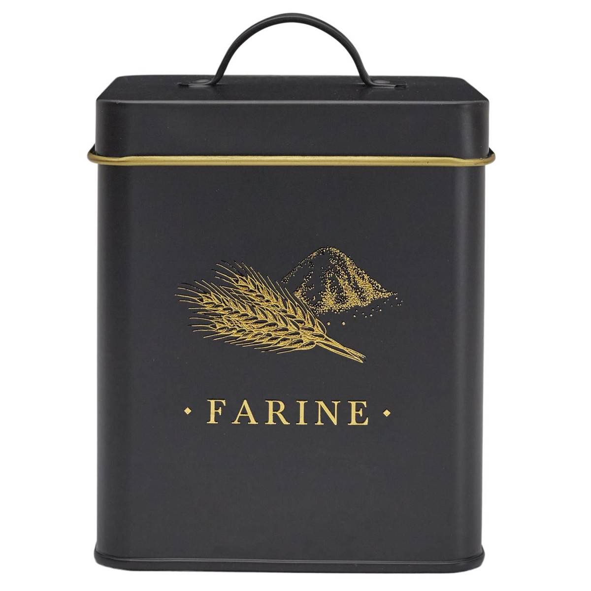 Cook Concept - Boîte à Farine en Métal "Lounge" 19cm Noir - Image 2