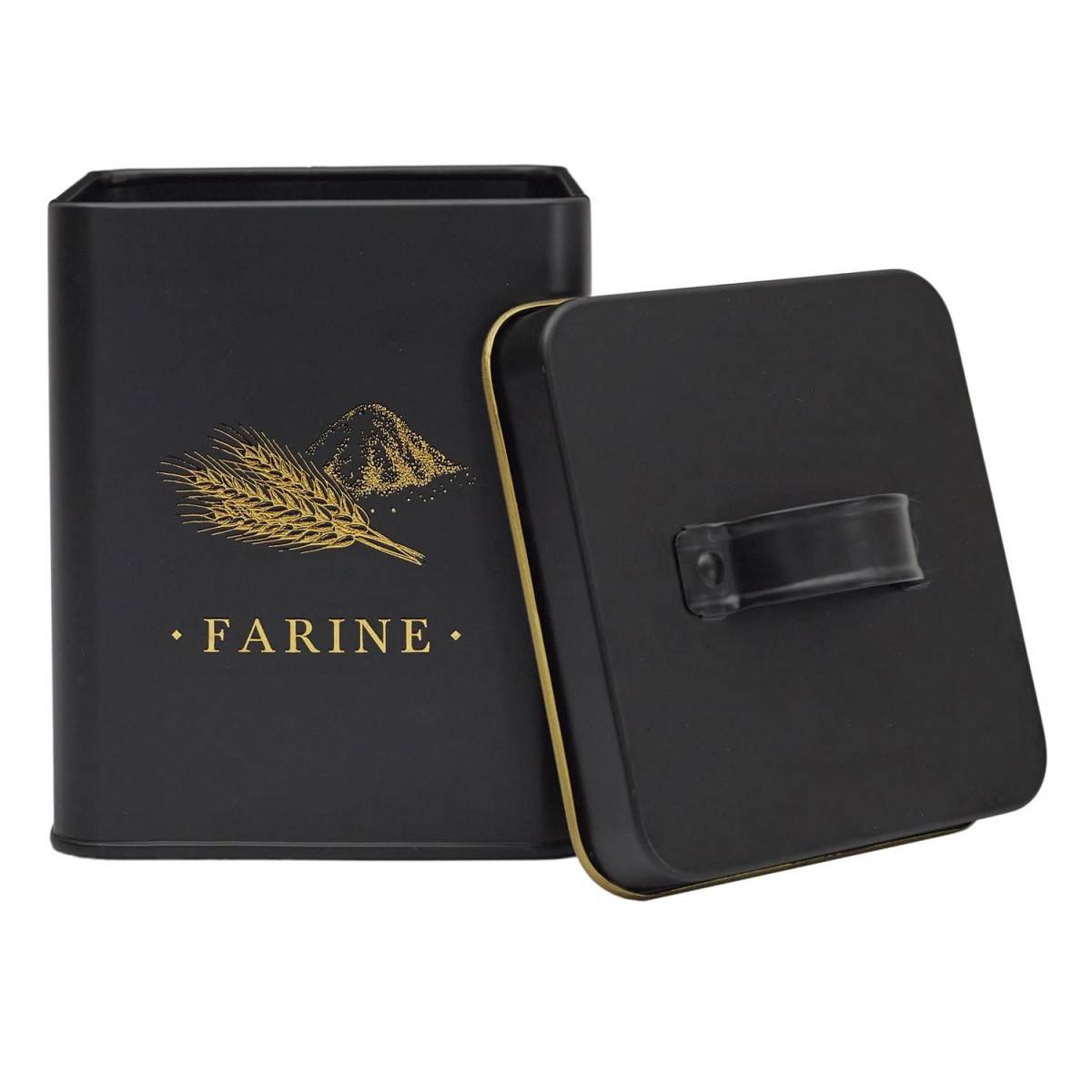 Cook Concept - Boîte à Farine en Métal "Lounge" 19cm Noir - Image 3