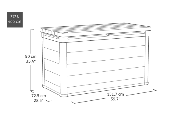 Keter - Coffre de rangement Cortina - 757L - KETER - Image 5