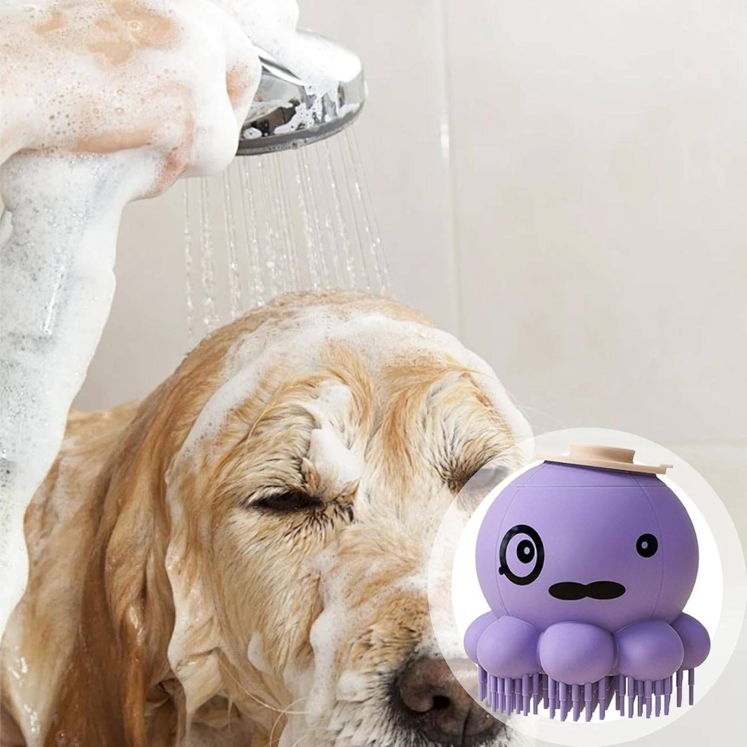 Brosse toilettage chien - Pieuvre, épilation & massage (Violet) DtopbuyAge - Image 4