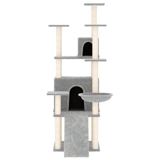 Vidaxl - Arbre à chat avec griffoirs en sisal Gris clair 154 cm vidaXL 171691 - Image 7