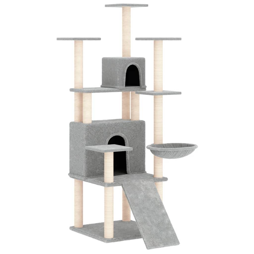 Vidaxl - Arbre à chat avec griffoirs en sisal Gris clair 154 cm vidaXL 171691 - Image 2