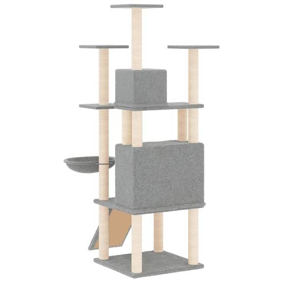 Vidaxl - Arbre à chat avec griffoirs en sisal Gris clair 154 cm vidaXL 171691 - Image 6