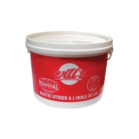 Mastic de vitrier à l'huile de lin (5 kg) | Mondial Will's