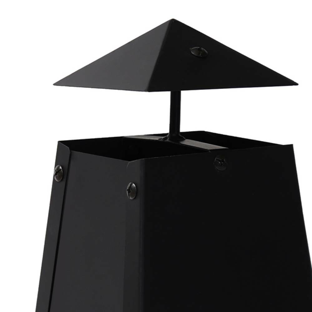 Terre Jardin - Brasero de jardin  100 x 30 x 30 cm - Cheminée Pyramide - Acier - Noir - TERRE JARDIN - Image 4