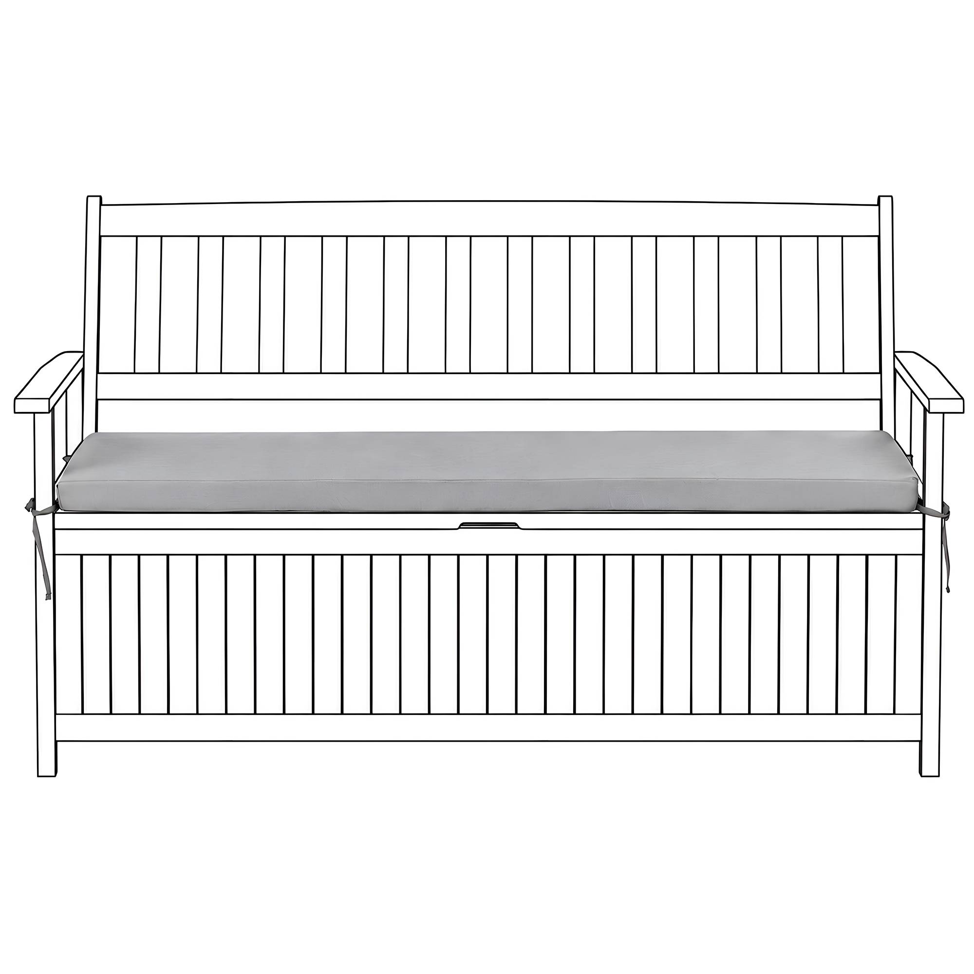 Beliani - Coussin d'assise d'extérieur Tissu Gris SOVANA - Beliani - Image 2