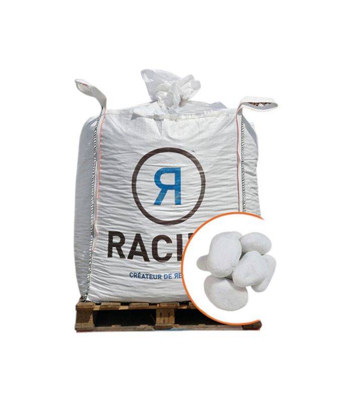 Paillage de marbre blanc minéral 1000kg RACINE F-PAI009 - Image 1