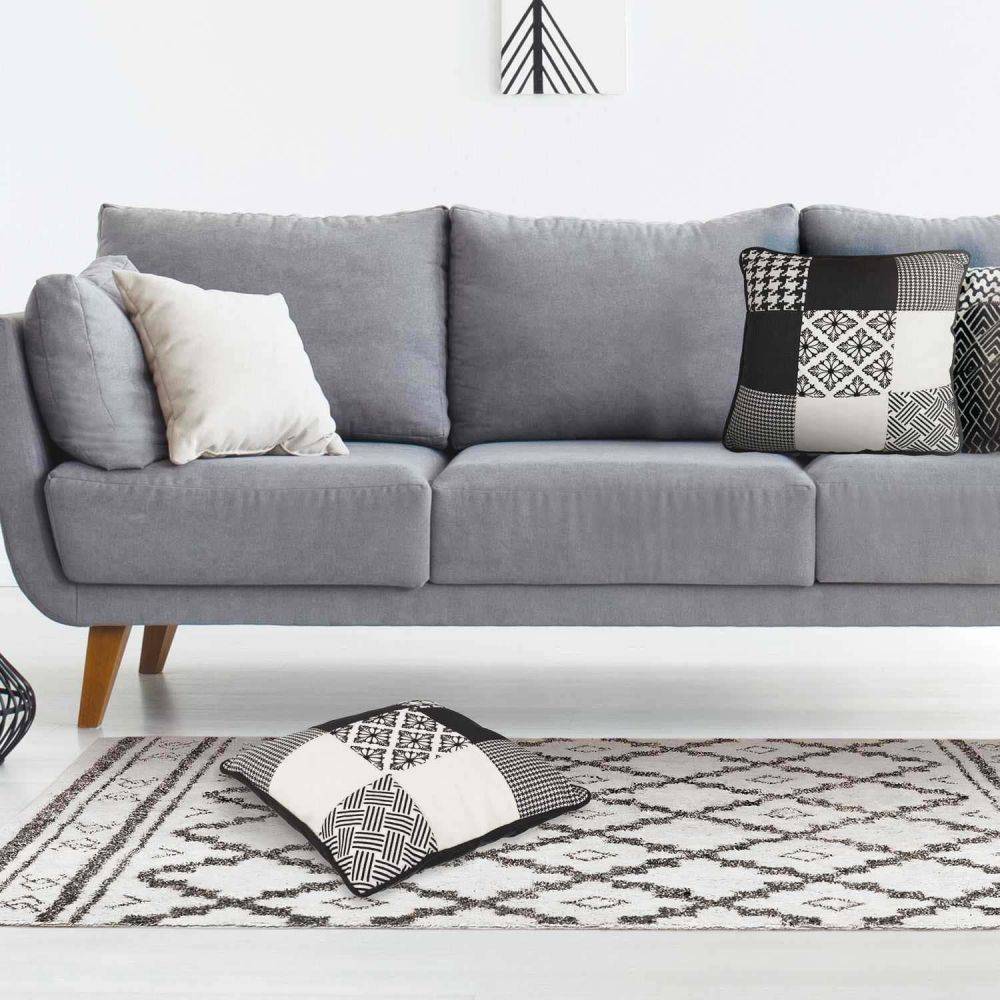 The Home Deco Factory - Coussin en tissu patchwork 40 x 40 cm - Image 2