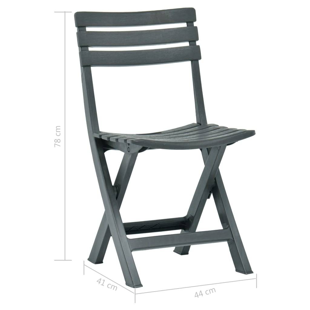 Prolenta Premium - Chaises de jardin plastique vert  44 x 41 x 78 cm  - Prolenta premium p337.7 - Image 9