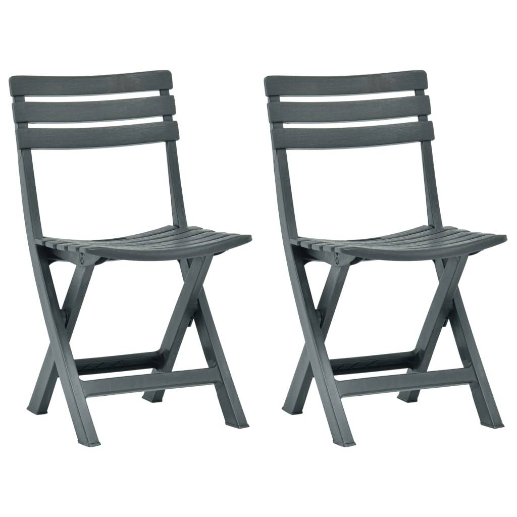 Prolenta Premium - Chaises de jardin plastique vert 44 x 41 x 78 cm - Prolenta premium p337.7 - Image 2