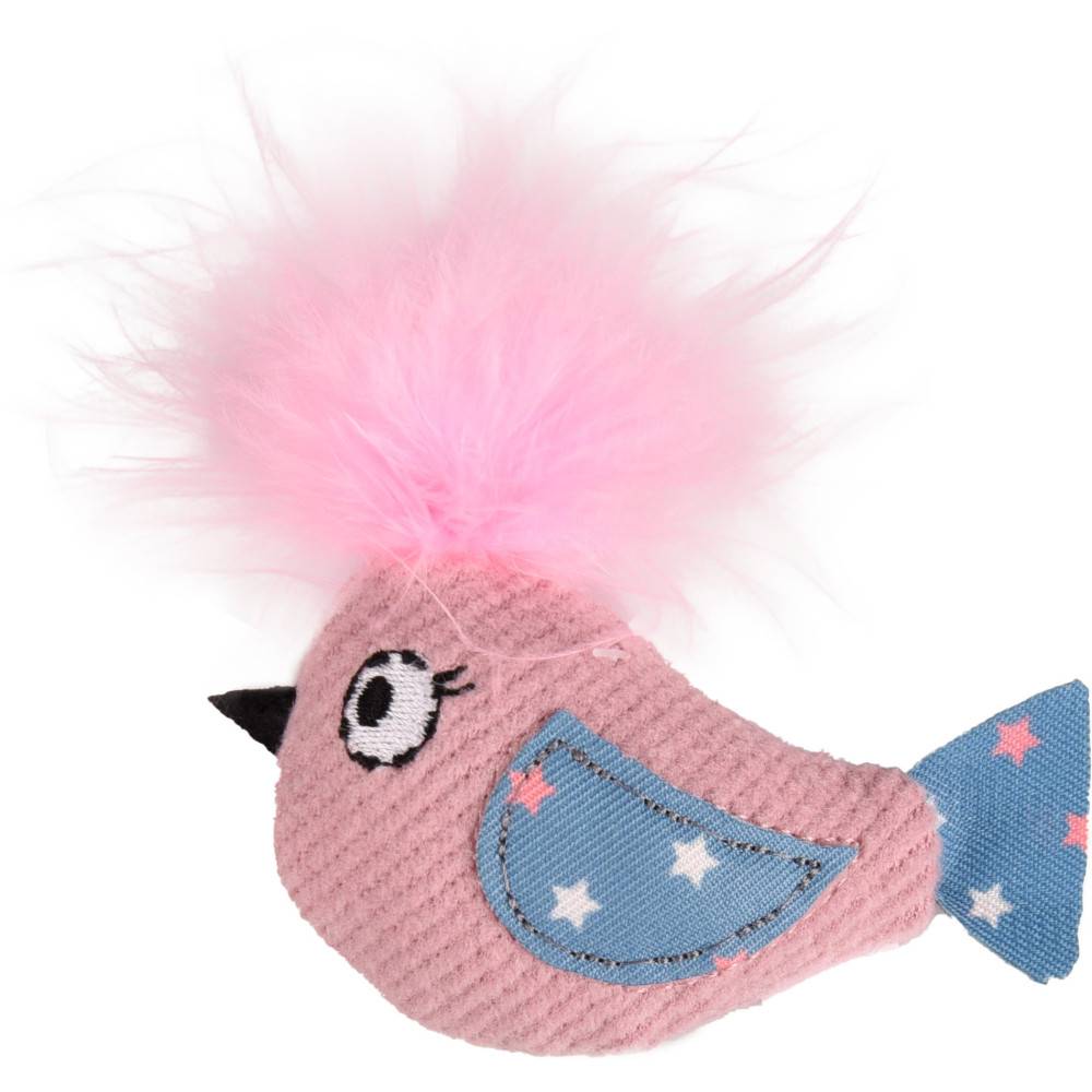 Flamingo - Oiseau rose WINNY  taille 9 x 10 x 3 cm Jouet pour chat - Image 1