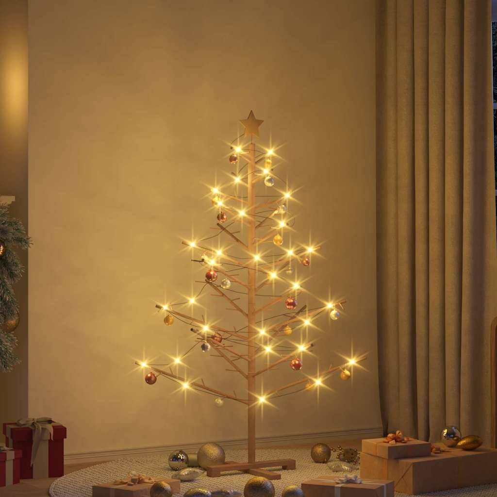 Maison Chic - Arbre de Noël, Sapin de Noël en bois Marron 150 cm Bois massif en pin u627q - Image 2