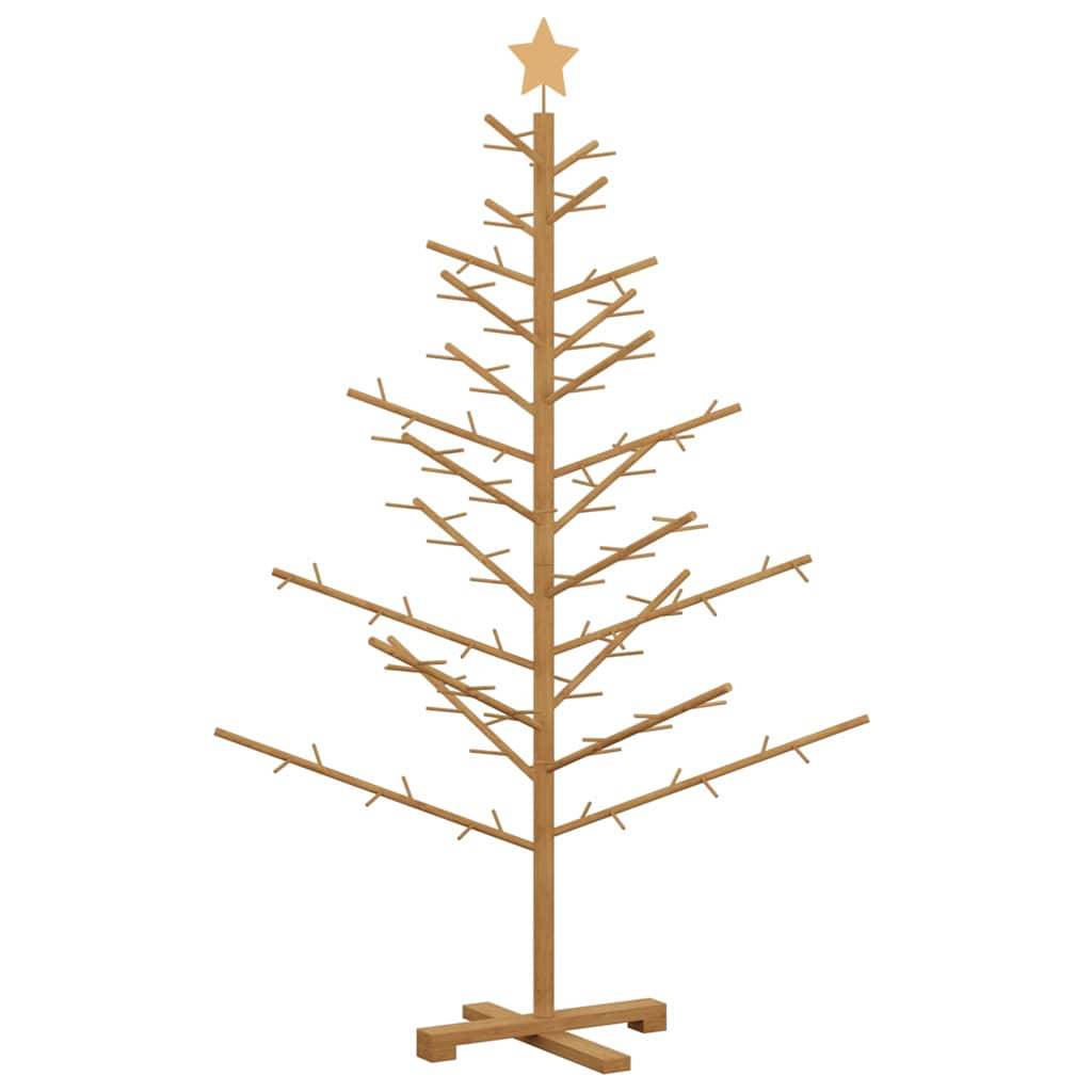 Maison Chic - Arbre de Noël, Sapin de Noël en bois Marron 150 cm Bois massif en pin u627q - Image 1