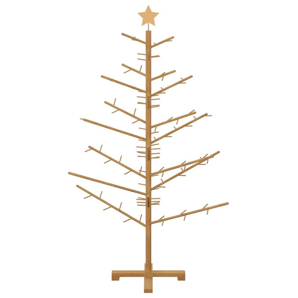Maison Chic - Arbre de Noël, Sapin de Noël en bois Marron 150 cm Bois massif en pin u627q - Image 5