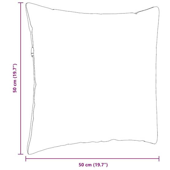 Set de 2 Coussins Carrés Tissu Confortable avec Housse Amovible pour Salon Beige 50x50 cm – ComfortXL Outdoor Living - Image 9