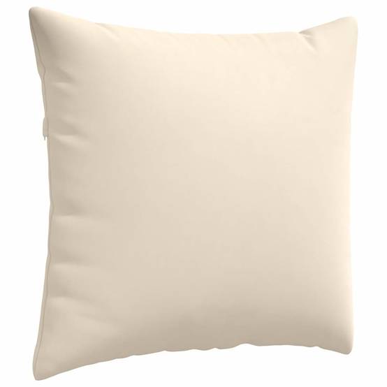 Set de 2 Coussins Carrés Tissu Confortable avec Housse Amovible pour Salon Beige 50x50 cm – ComfortXL Outdoor Living - Image 5
