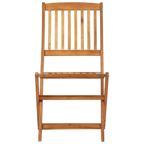 Ensemble de 3 pcs table de jardin et chaises pliable - mobilier de jardin Bois d'acacia solide-JU2677 - Image 10