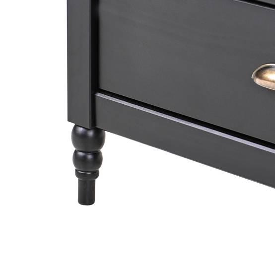 Beliani - Commode Bois de pin Noir SHILLINGTON - 79x40x83- Beliani - Image 8
