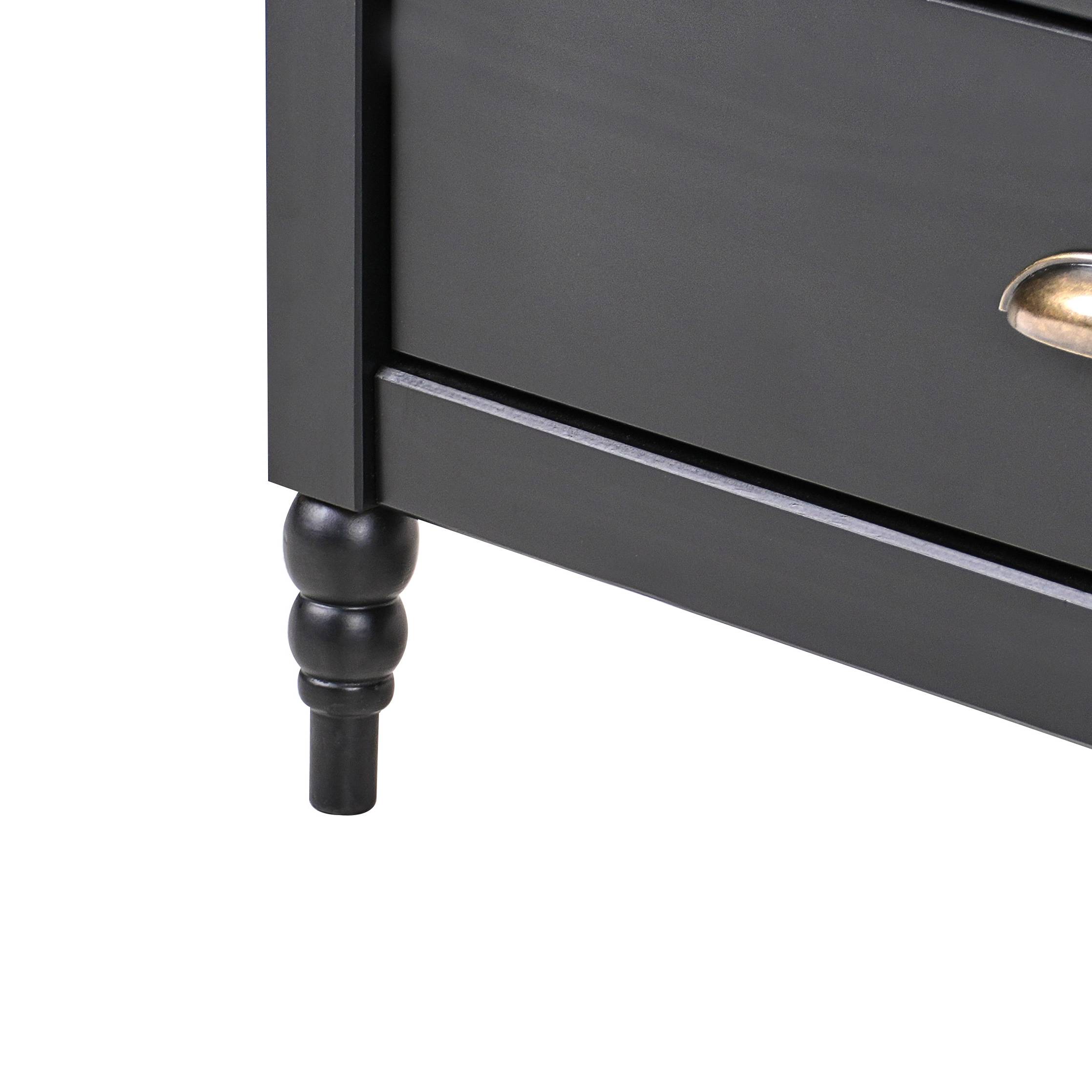 Beliani - Commode Bois de pin Noir SHILLINGTON - 79x40x83- Beliani - Image 8