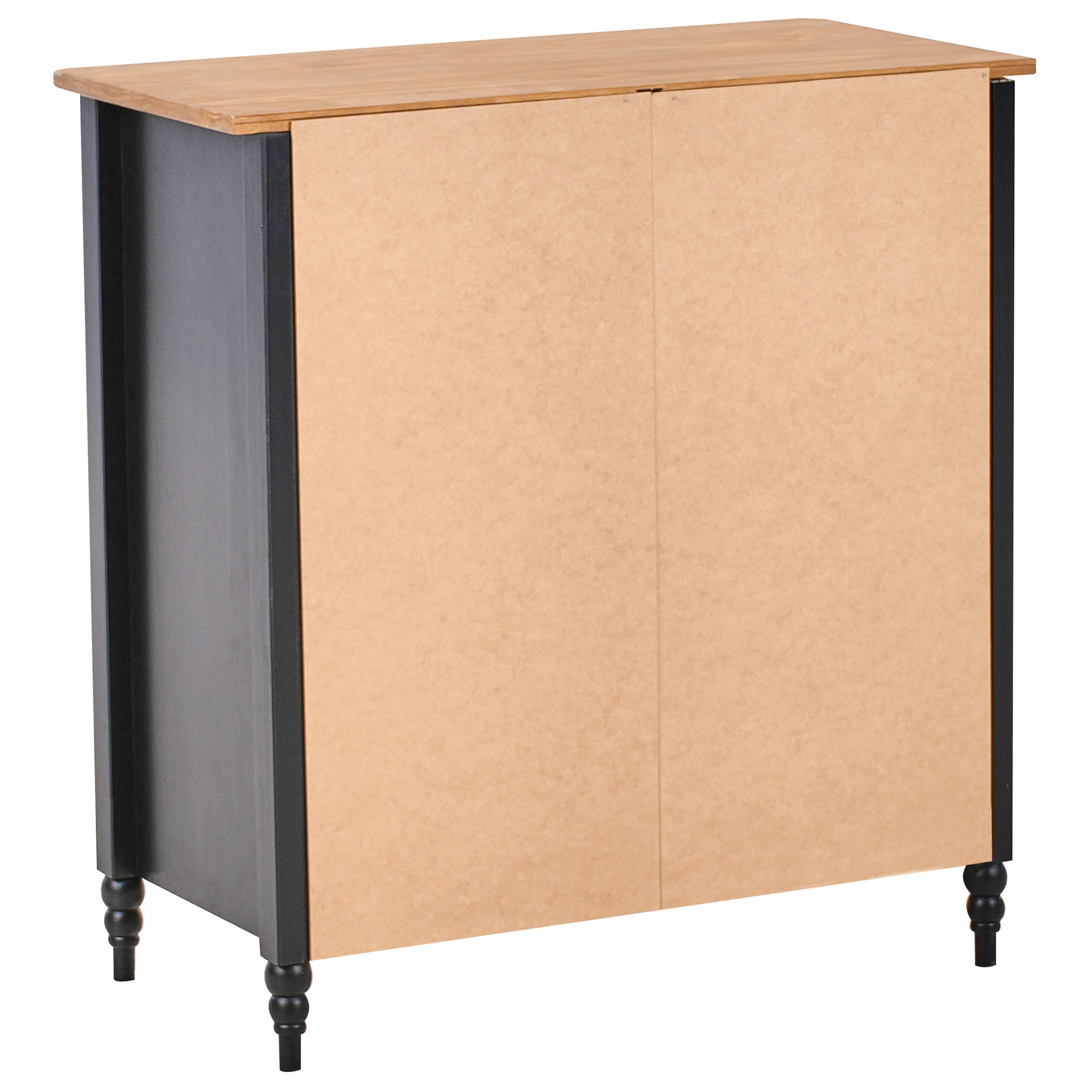 Beliani - Commode Bois de pin Noir SHILLINGTON - 79x40x83- Beliani - Image 6