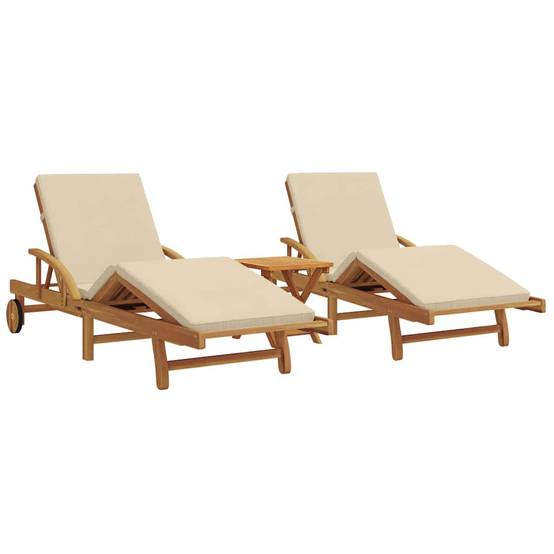 PANGIVO - Transat bois acacia massif beige 200 x 67 x 84 cm, Poids :51.6kg - PANGIVO - Image 2