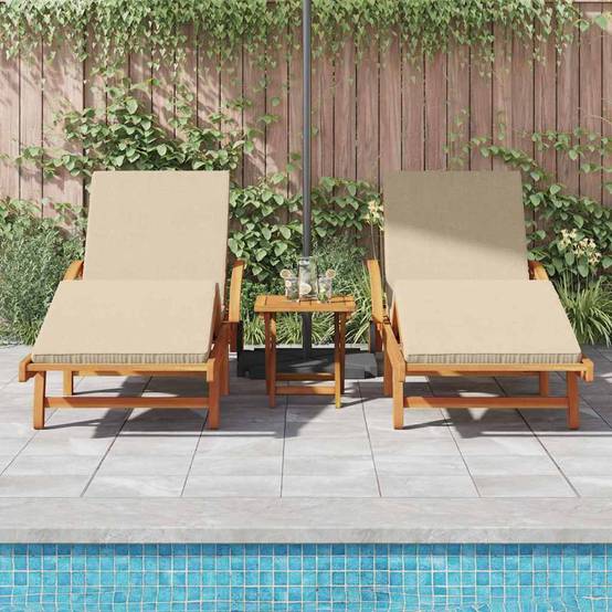 PANGIVO - Transat bois acacia massif beige 200 x 67 x 84 cm, Poids :51.6kg - PANGIVO - Image 3