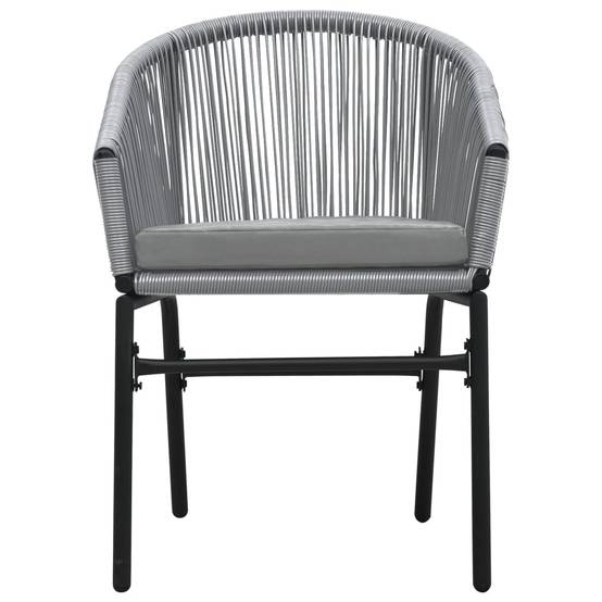 Ensemble Repas 6P 140cm Rotin PVC avec Coussins Gris – ComfortXL Outdoor Living - Image 5