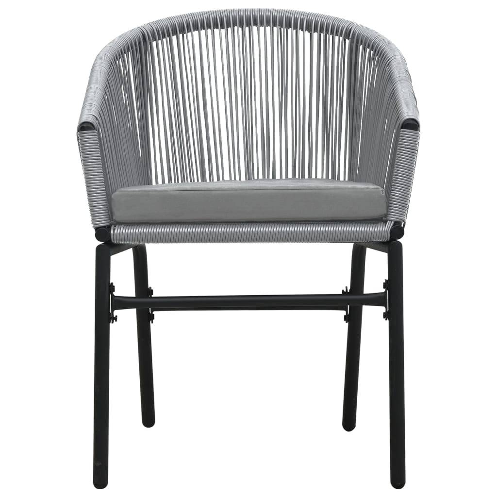 Ensemble Repas 6P 140cm Rotin PVC avec Coussins Gris – ComfortXL Outdoor Living - Image 5