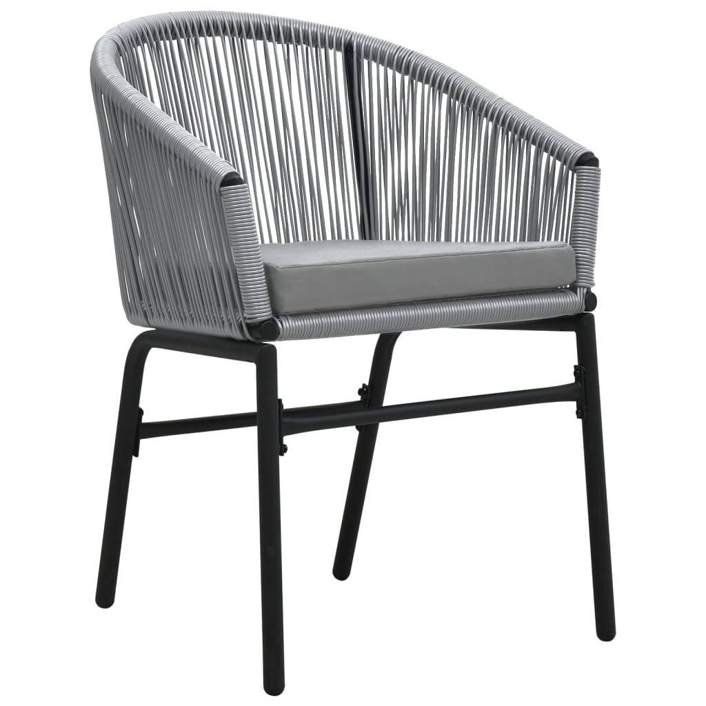 Ensemble Repas 6P 140cm Rotin PVC avec Coussins Gris – ComfortXL Outdoor Living - Image 4