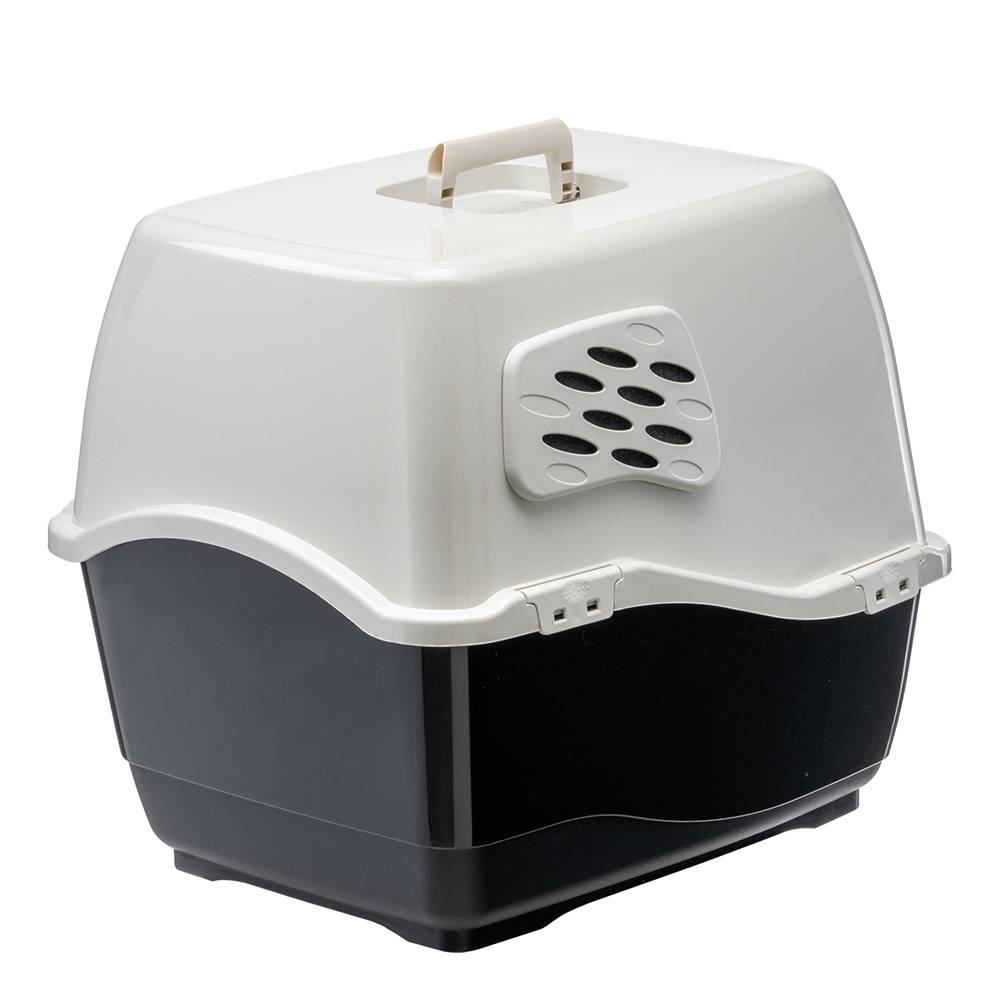 Ferplast - Ferplast Bac Litière pour Chats BILL Litière Chat avec Couvercle, Bac à litière Chat, avec 2 filtres Anti-Odeurs, 50 x 40 x h 42 cm, Porte Obscurcie - Image 3