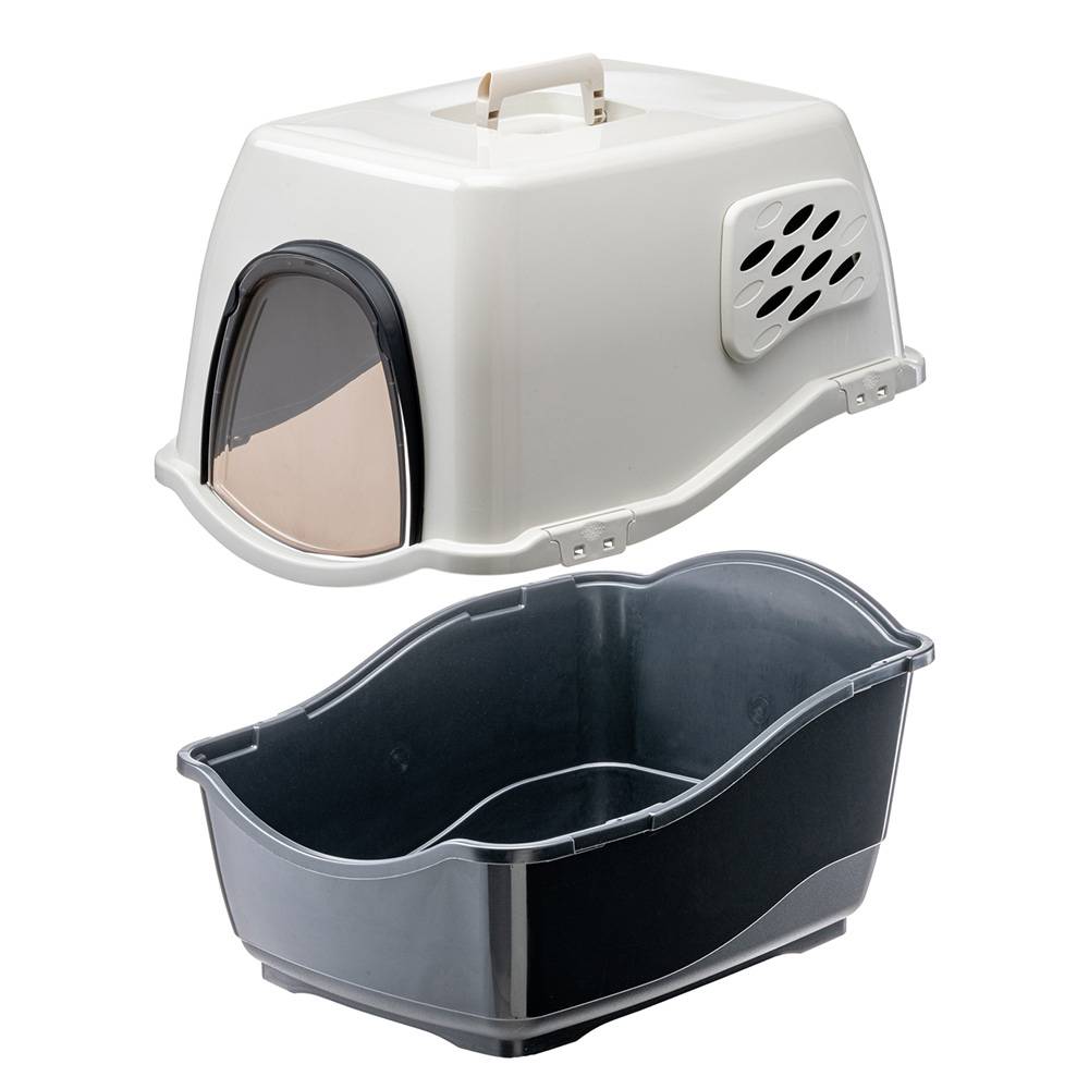 Ferplast - Ferplast Bac Litière pour Chats BILL Litière Chat avec Couvercle, Bac à litière Chat, avec 2 filtres Anti-Odeurs, 50 x 40 x h 42 cm, Porte Obscurcie - Image 4