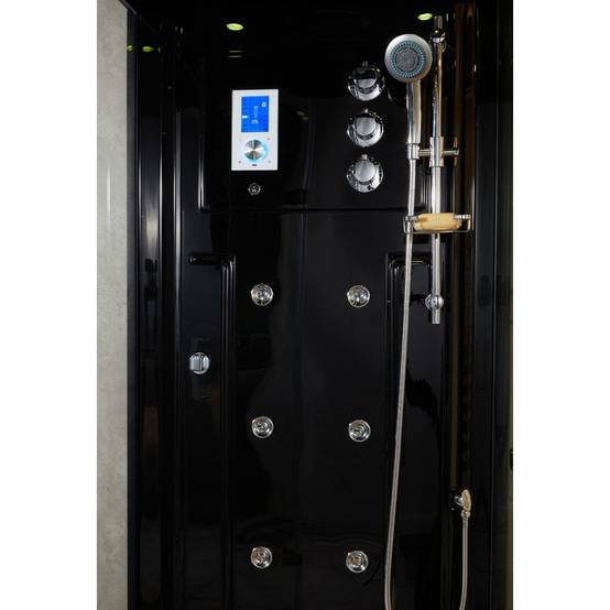 Combi Sauna Infrarouge Douche Hammam Boreal® IR-H 180D BLACK - Droite - Image 3