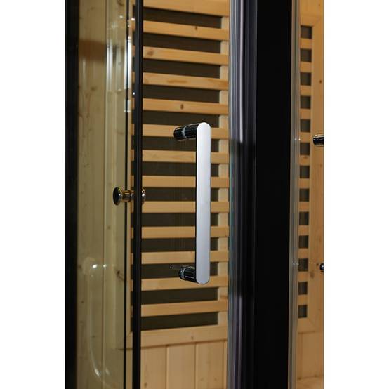 Combi Sauna Infrarouge Douche Hammam Boreal® IR-H 180D BLACK - Droite - Image 8