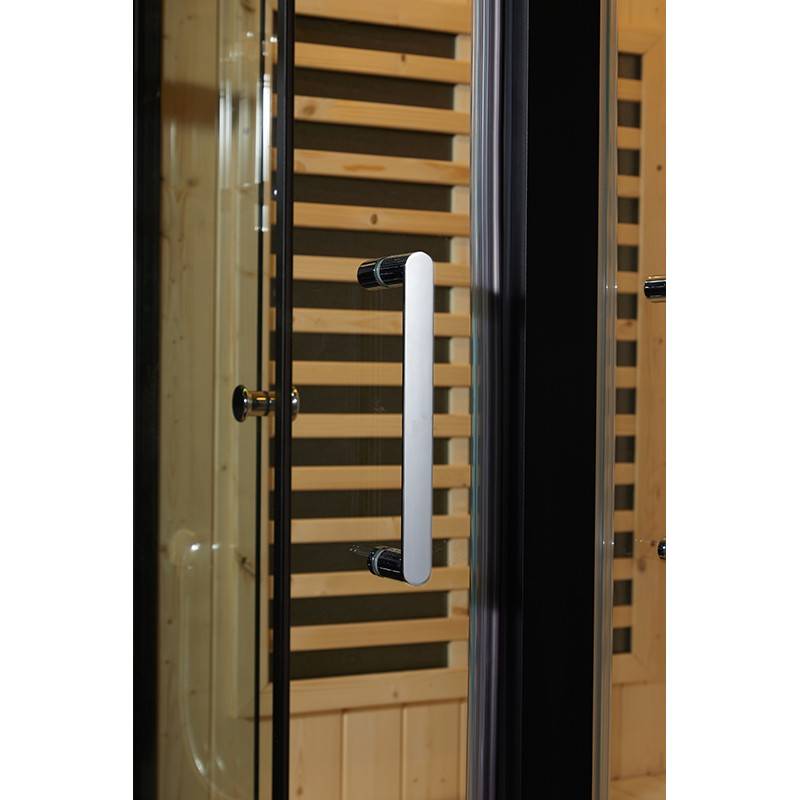 Combi Sauna Infrarouge Douche Hammam Boreal® IR-H 180D BLACK - Droite - Image 8