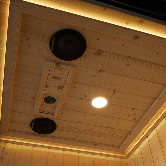 Combi Sauna Infrarouge Douche Hammam Boreal® IR-H 180D BLACK - Droite - Image 4