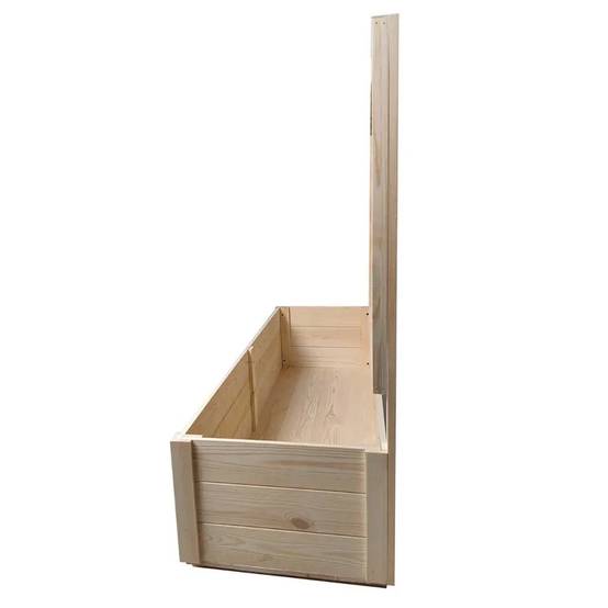 Carré potager rectangulaire en bois de sapin avec treillis 104 cm - 98x34x104 cm - Image 10