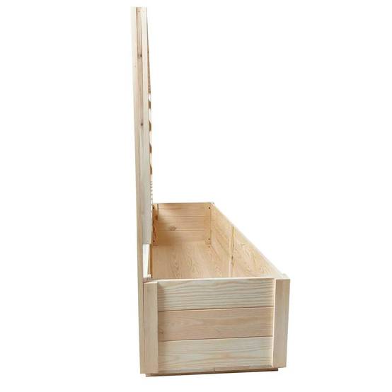 Carré potager rectangulaire en bois de sapin avec treillis 104 cm - 98x34x104 cm - Image 5