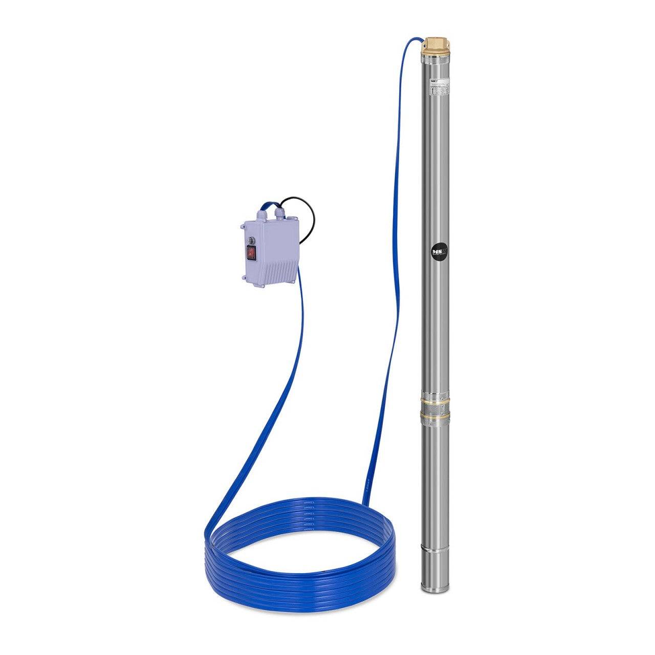 Helloshop26 - Pompe immergée pompe de puits submersible refoulement - 3 800 L/h - 750 Watts - acier inoxydable - Image 1