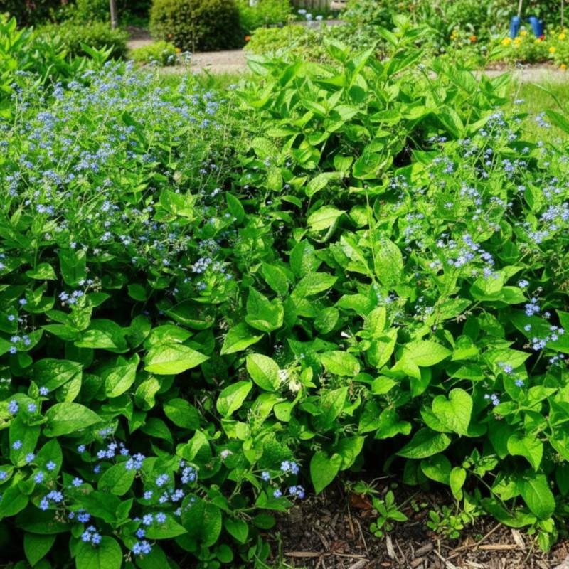 Myosotis de Sibérie à fleurs Bleue/ - feuillage Caduc - Lot de 9 godets