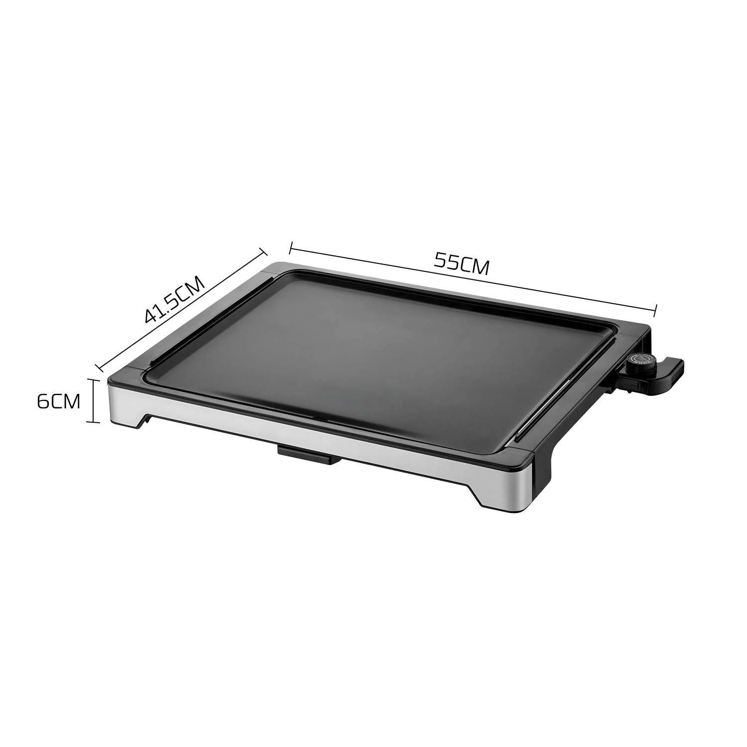 Plancha Dolce Casa DC-PLA-47X37-N Thermostat Ajustable, Grille de Table Antidérapante, Grande Capacité pour 8 Pers. 55 x 41,5 CM - Image 3