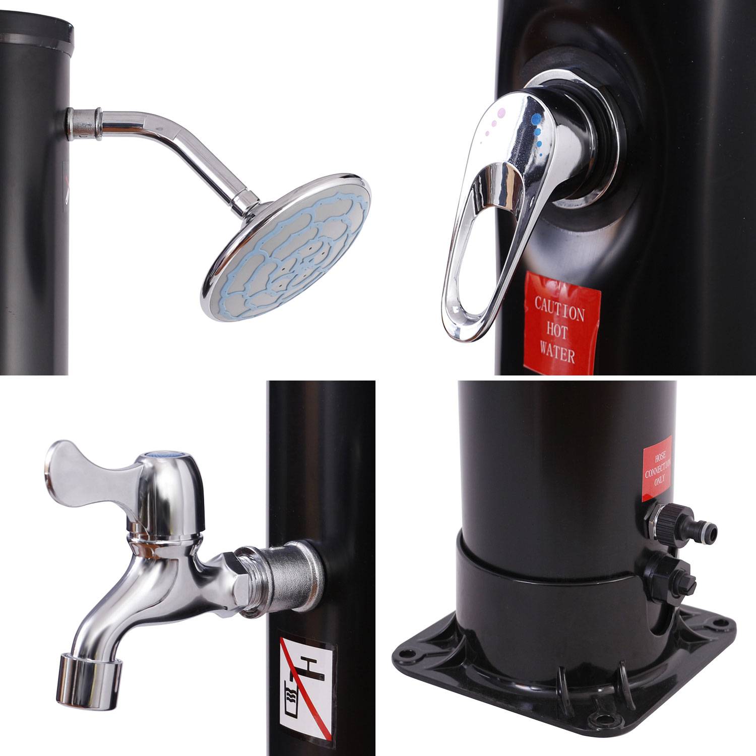 Douche solaire FIDGI noire 35L - HAPPY GARDEN - Image 4