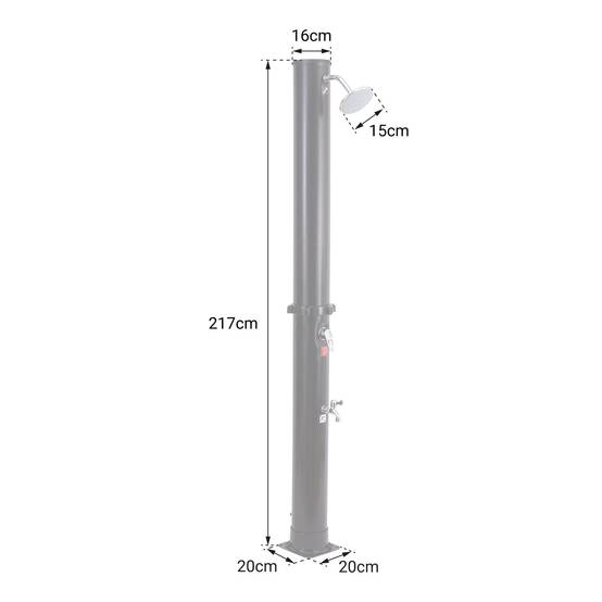 Douche solaire FIDGI noire 35L - HAPPY GARDEN - Image 7